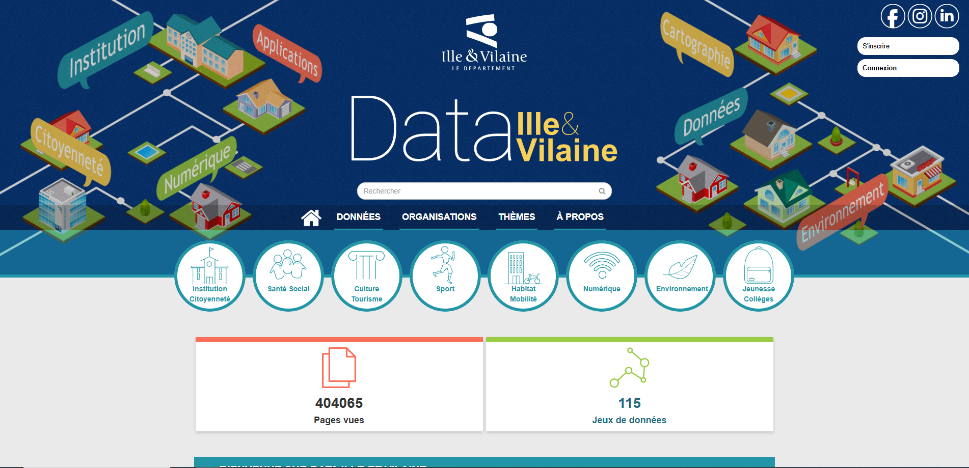 Miniature du site Data Ille et Vilaine - Site Open Data