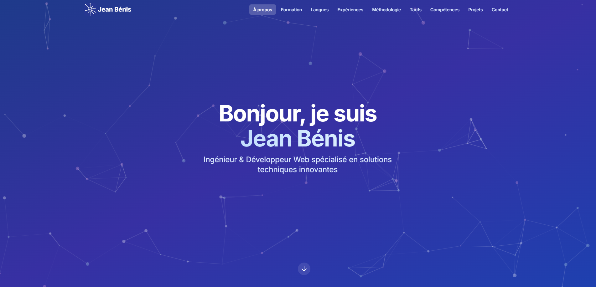Miniature du site Portfolio Jean Bénis - Site Freelance
